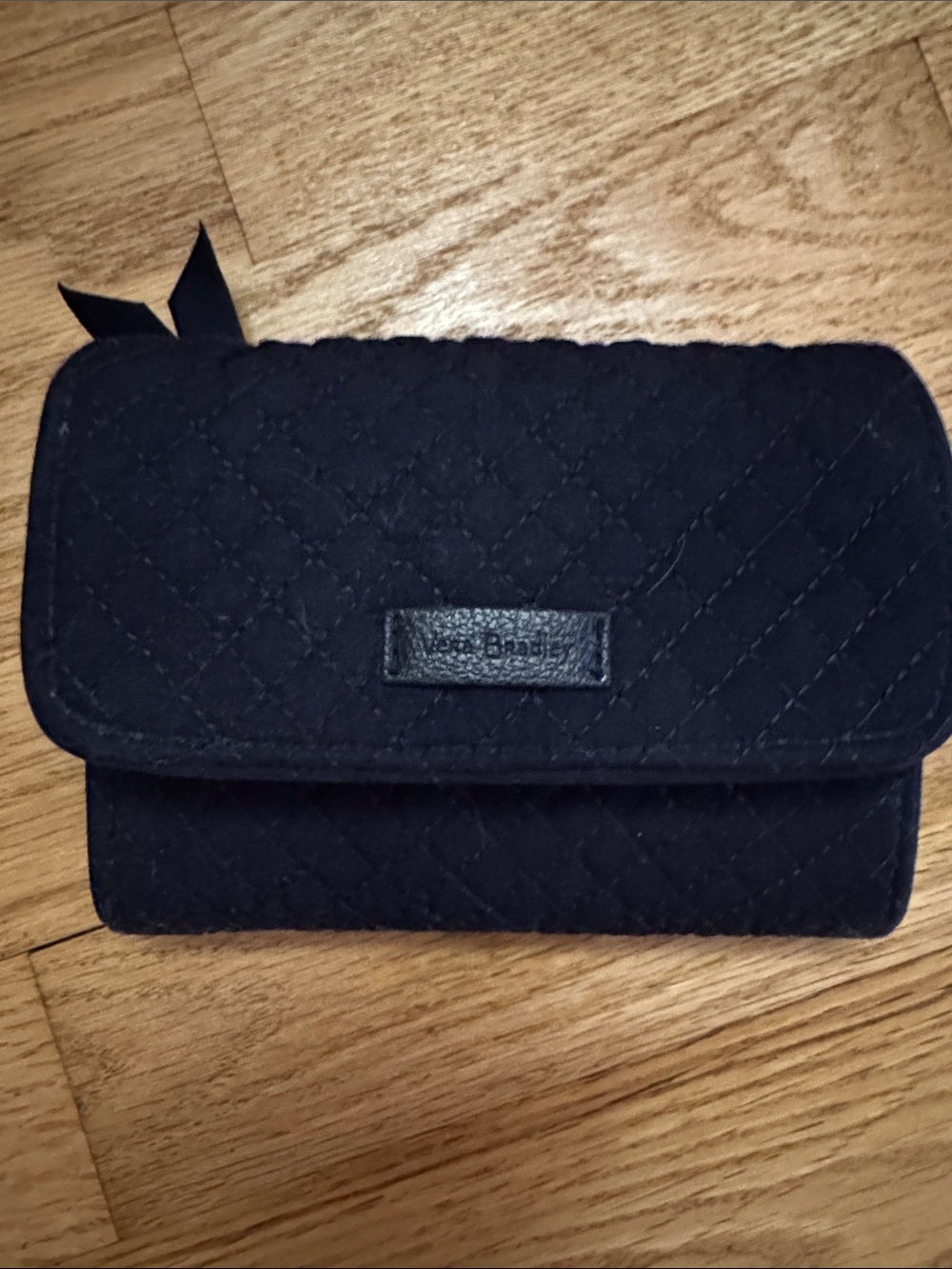 Vera Bradley Navy Quilted Fold-Over Wallet wallet